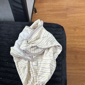 Striped Baby Swaddle - Cream and Light Yellow